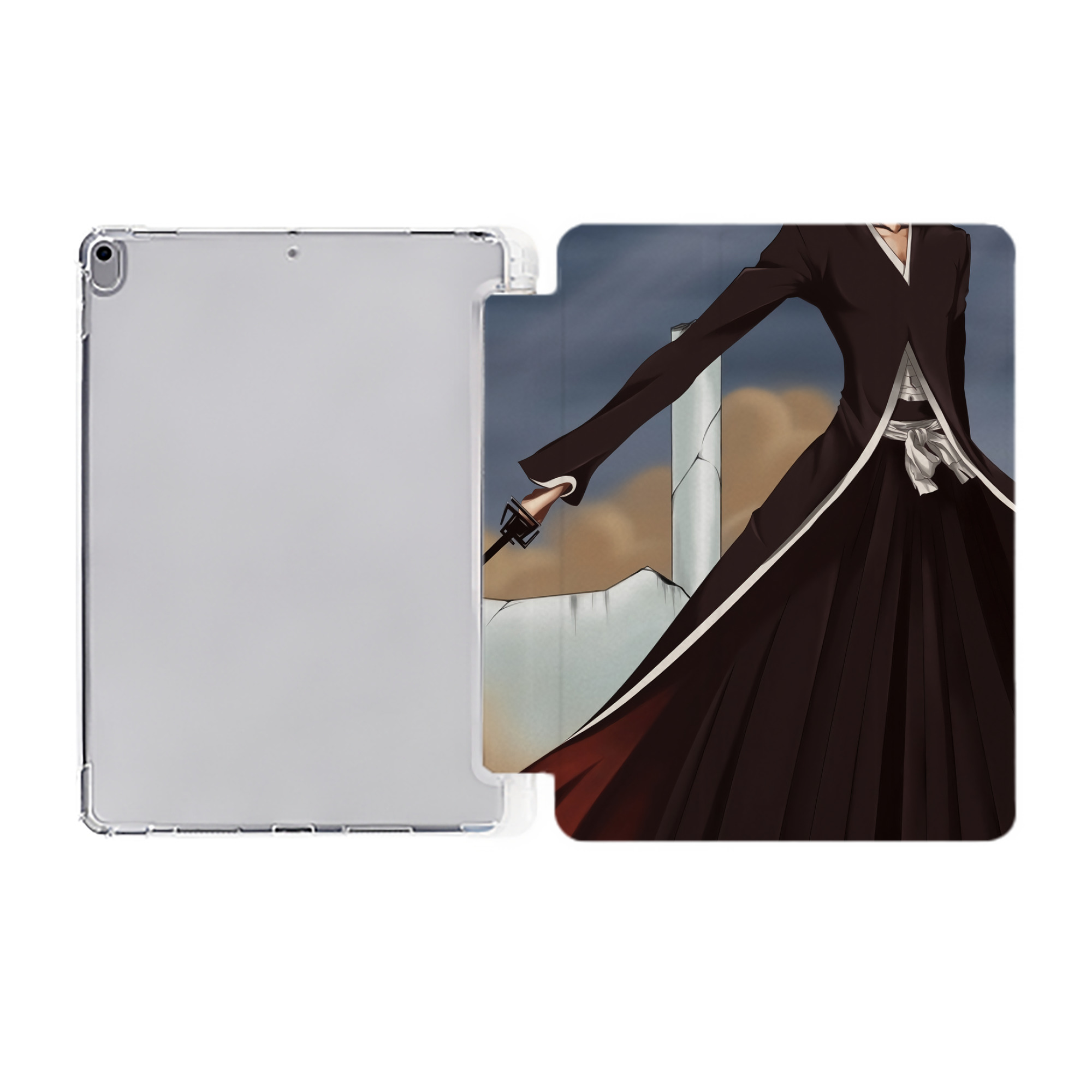 （画像用） ブリーチ BLEACH IPad ケース ペン収納付き 三つ折りスタンド PUレザー×シリコン 対応機種9.5/10.5/10.9インチ
